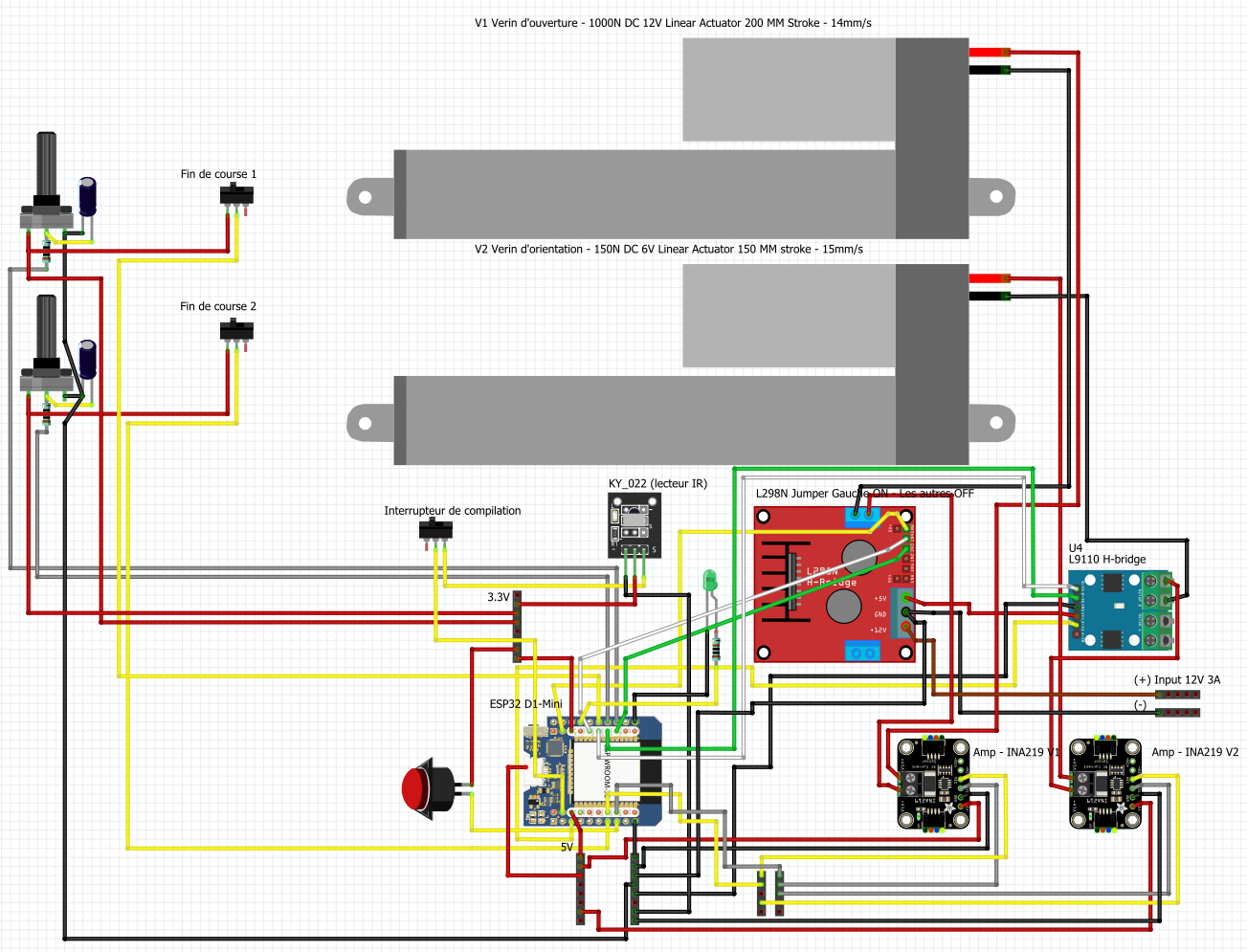 Fritzing schema van compleet elektrisch circuit