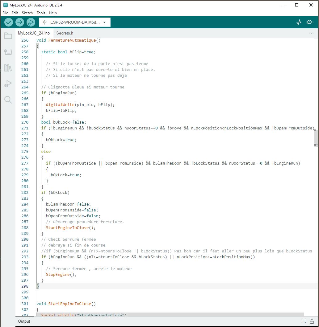 Code source Arduino pour le contrle de la serrure